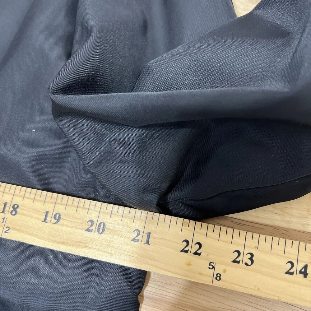 Coach Double Breasted‎ Nylon Black Rain Coat With Soft Leather Collar Womens M - Picture 8 of 9